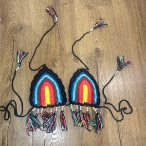 Colorful Crochet Halter Top